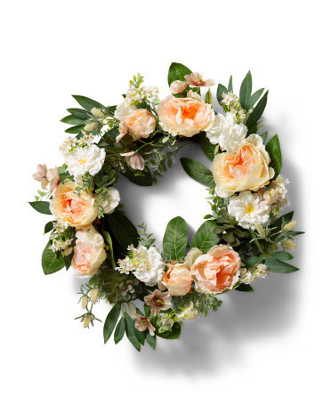 26In Peony And Helleborus Wreath | TJ Maxx