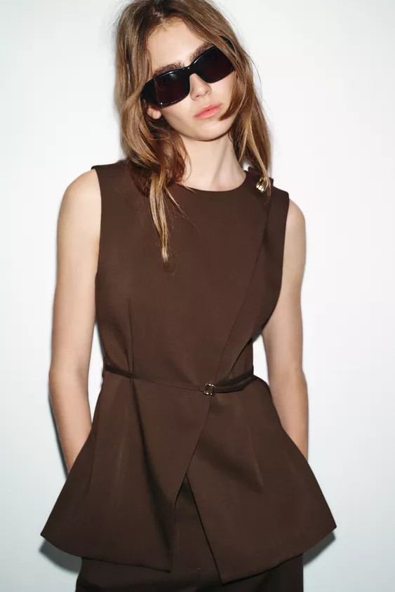 BELTED WRAP VEST | Zara US
