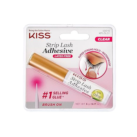 KISS Lash Adhesive, Lash Glue, 24hr Strip Eyelash Adhesive, Clear, Includes Lash Adhesive, Long L... | Amazon (US)