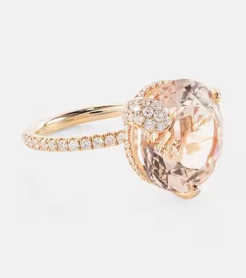 Peekaboo 18kt rose gold ring with morganite and diamonds | Mytheresa (US/CA)