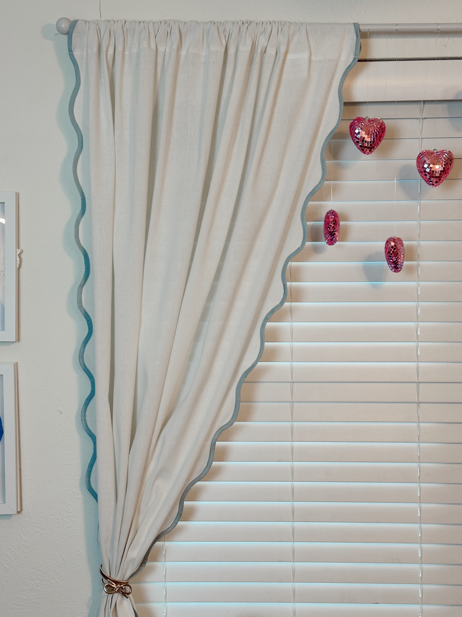 The cutest scalloped curtains 💙

#LTKhome #LTKfindsunder100