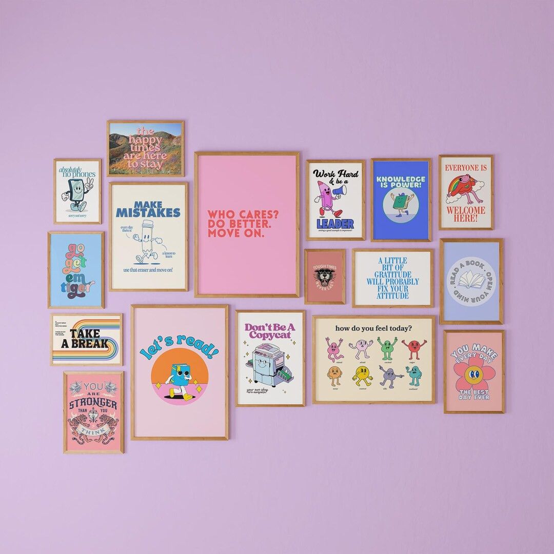 Set of 17 Kids Posters, School Printables, Playroom Prints, Classroom Decor, Learning Poster Bund... | Etsy (US)