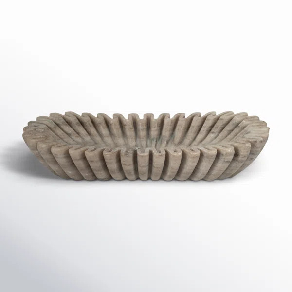 Vanderwall 16" Arkin Wavy Marble Bowl | Wayfair North America