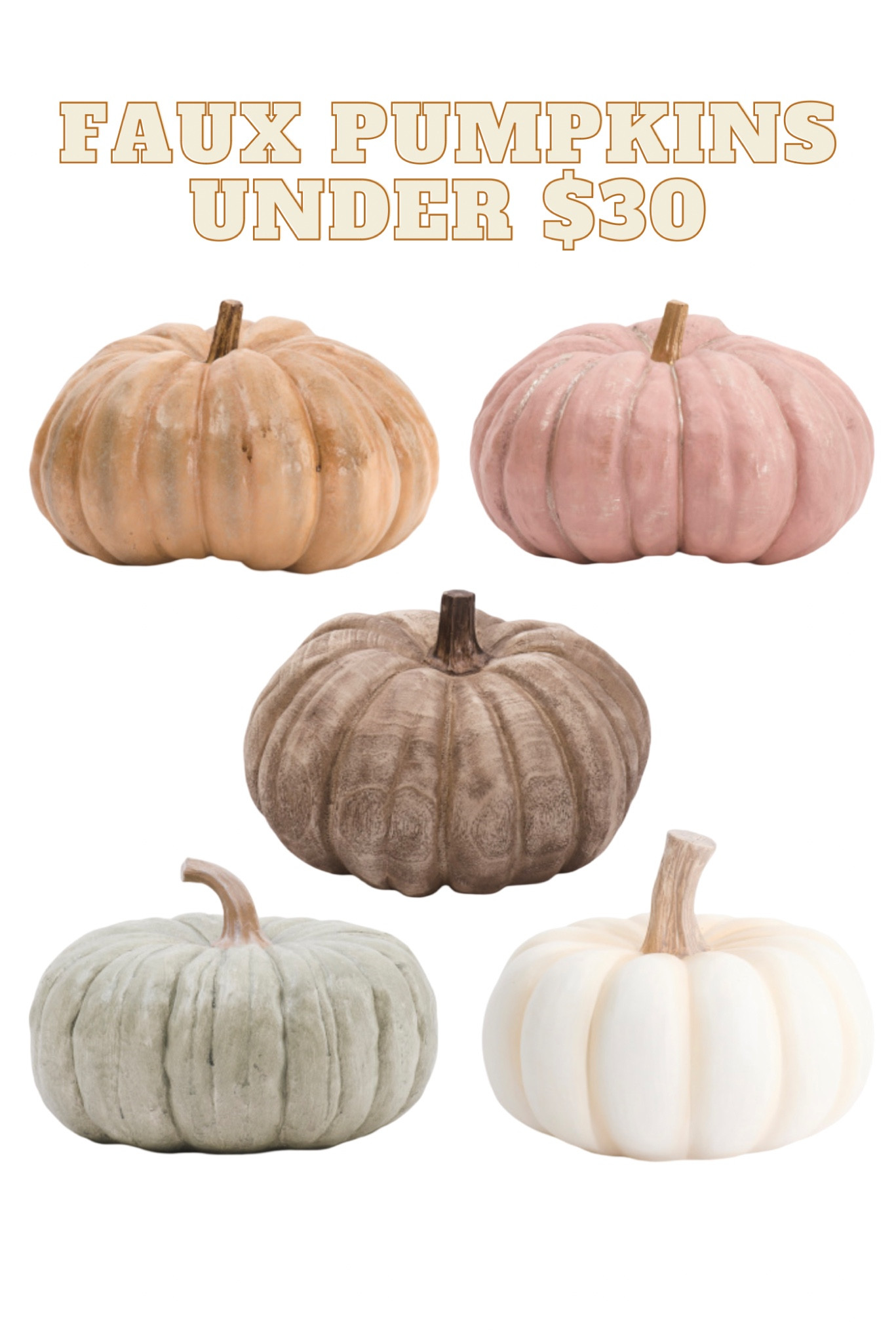 Faux pumpkins under $30 🤎

#LTKFindsUnder50 #LTKHome #LTKSeasonal