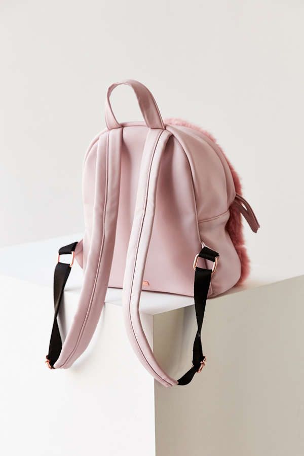 Skinnydip Charlie Pink Faux Fur Mini Backpack | Urban Outfitters US