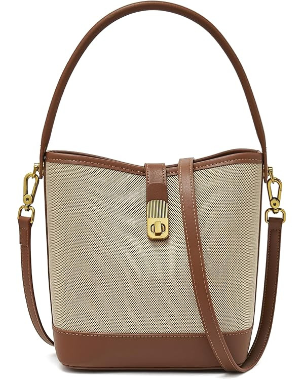 FOXLOVER Small Bucket Bag For Women Fashion Simplicity Crossbody Handbag Designer Shoulder Purse | Amazon (US)