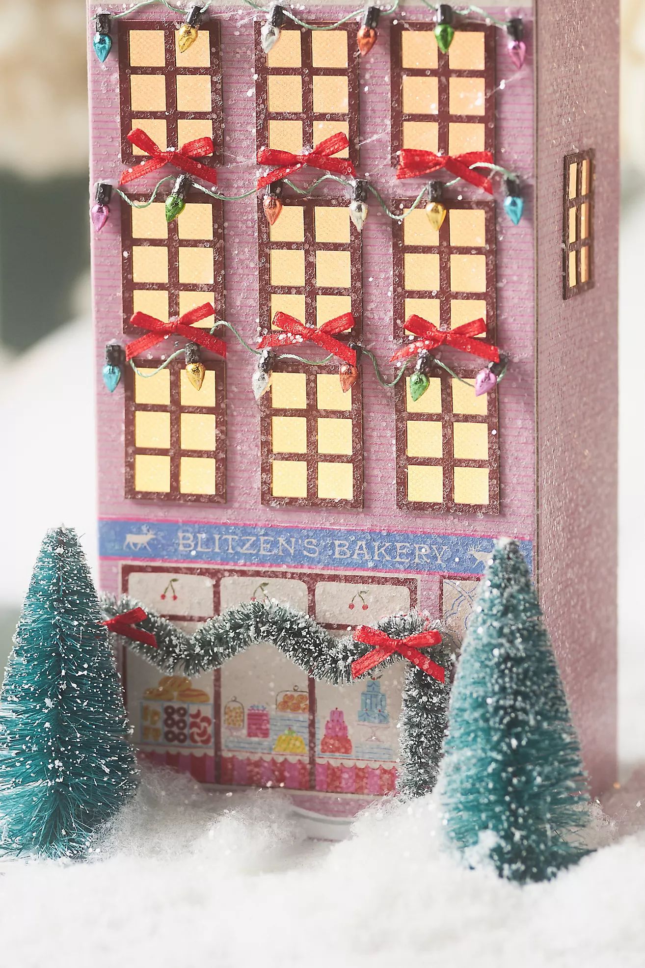 Emily Taylor Light-Up Holiday Paper Houses | Anthropologie (US)