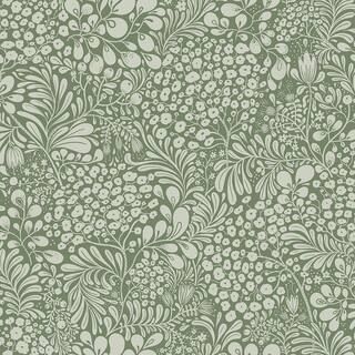 A-Street Prints Siv Dark Green Botanical Non-Pasted Paper Wallpaper 2932-65125 - The Home Depot | The Home Depot