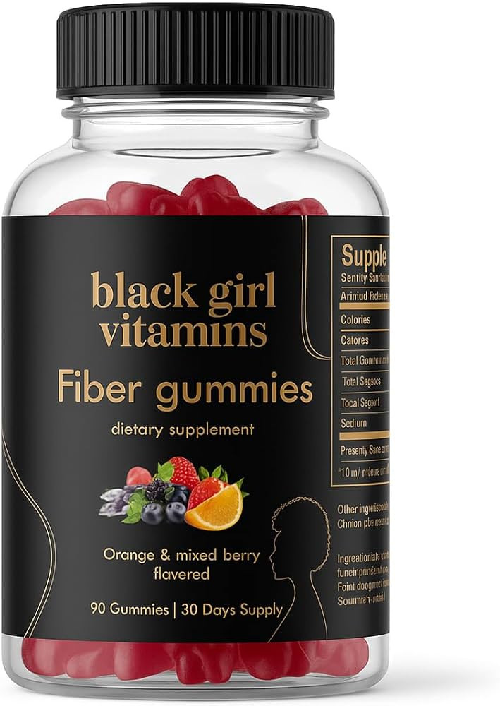 Black Girl Vitamins - Fiber Gummies - Prebiotic for Gut Health & Bloat Relief - Supports Digestio... | Amazon (US)