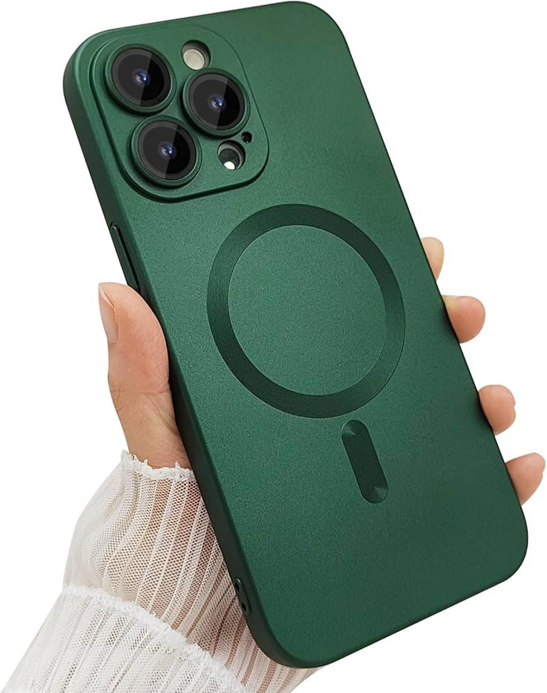 ankofave Magnetic Case for iPhone 15 Pro Max Phone Case for Women, Matte Luxury Soft Metallic Lus... | Amazon (US)