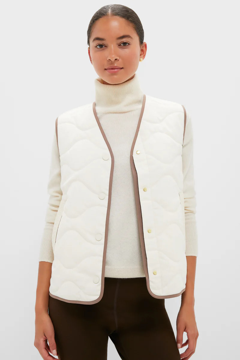 Ash Taupe and Birch Lori Reversible Gilet | Tuckernuck (US)