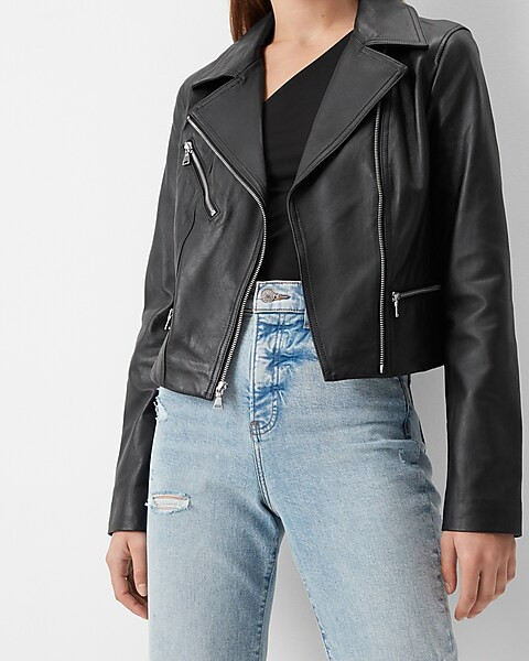 Genuine Leather Moto Jacket | Express