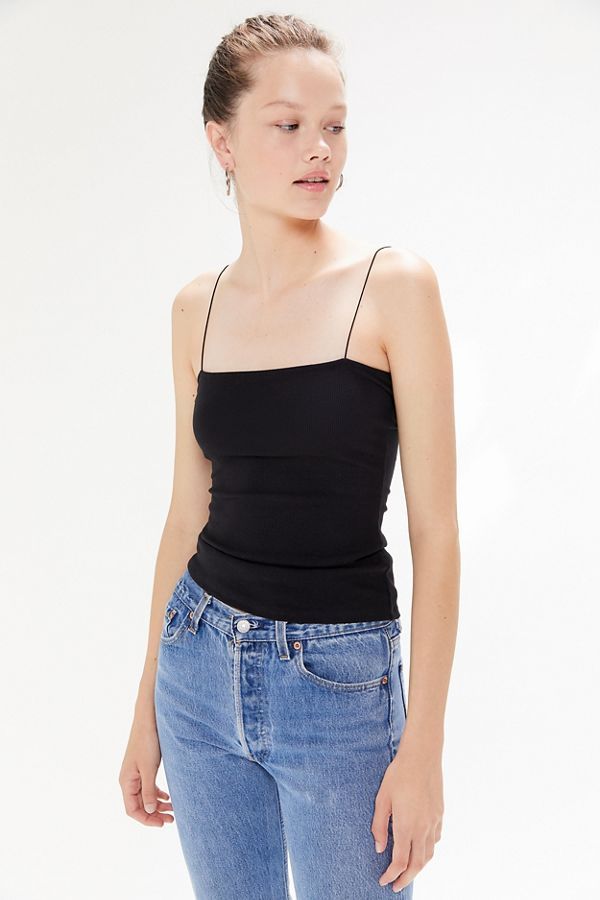 UO Ribbed Straight Neck Cami | Urban Outfitters (US and RoW)