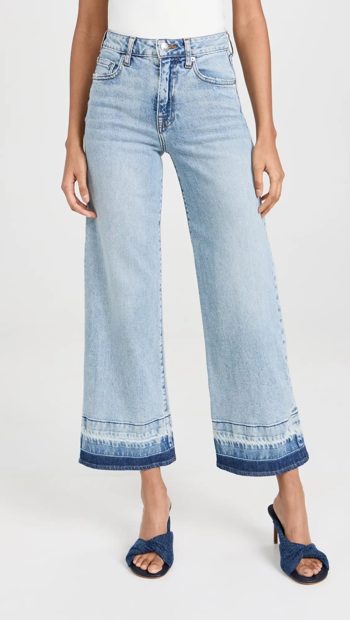 SIMKHAI Jude Crop Wide Leg Jeans | Shopbop | Shopbop