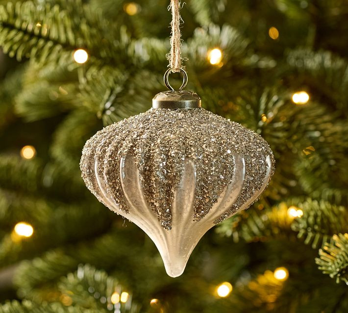 German Glitter Drop Ornament | Pottery Barn (US)