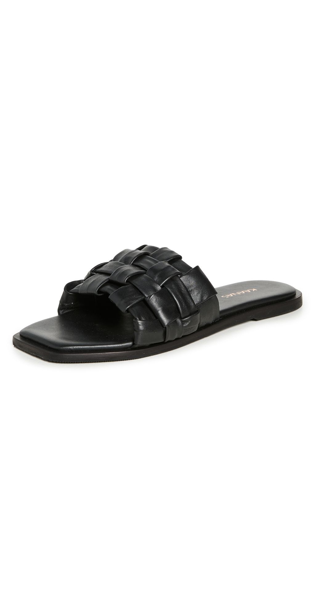 KAANAS Belinha Basketweave Allover Leather Slides | SHOPBOP | Shopbop