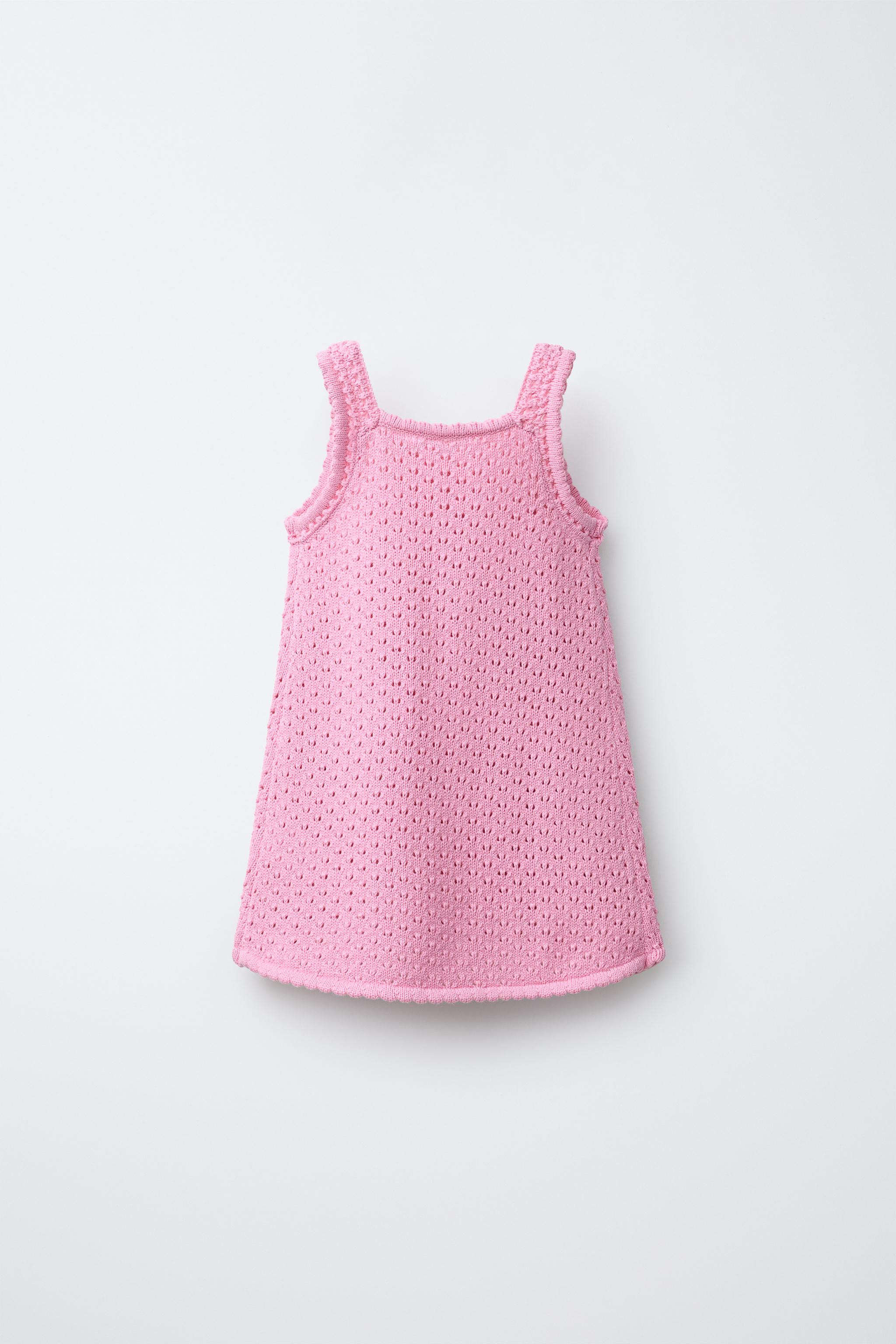 CROCHET TULIP KNIT DRESS | Zara UK