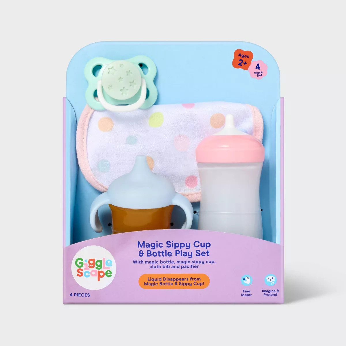 Baby Doll Magic Sippy Cup & Bottle Play Set - Gigglescape™ | Target