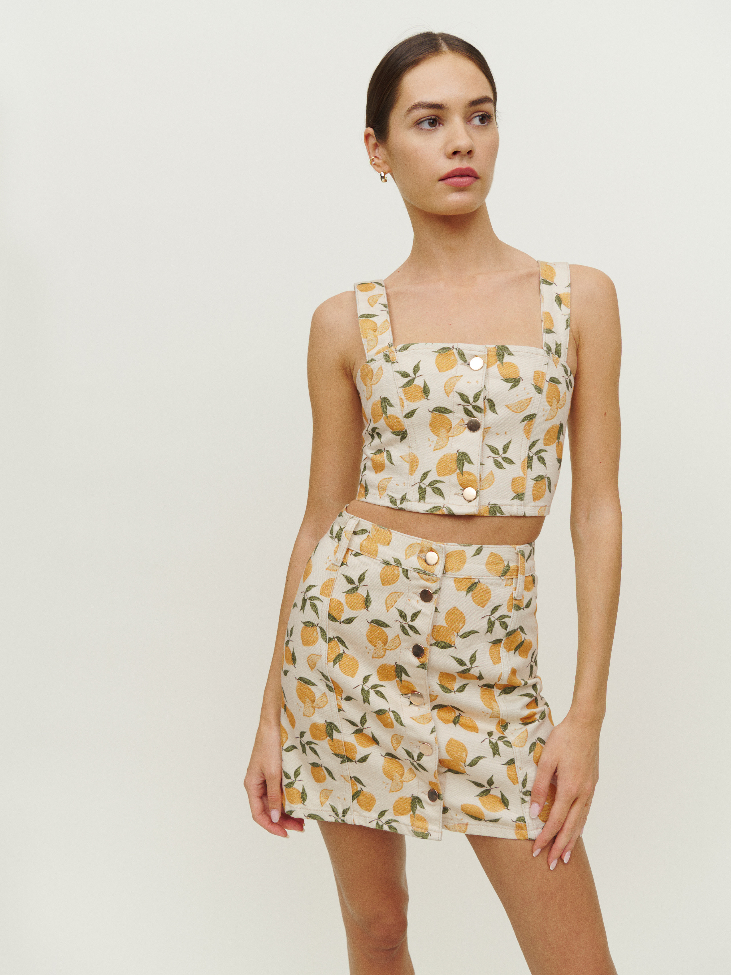 Chrissy Denim Two Piece Set | Reformation (Global)