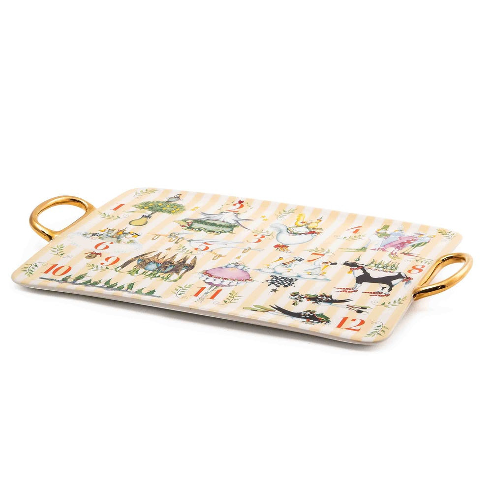 Patience Brewster 12 Days Ceramic Platter | MacKenzie-Childs