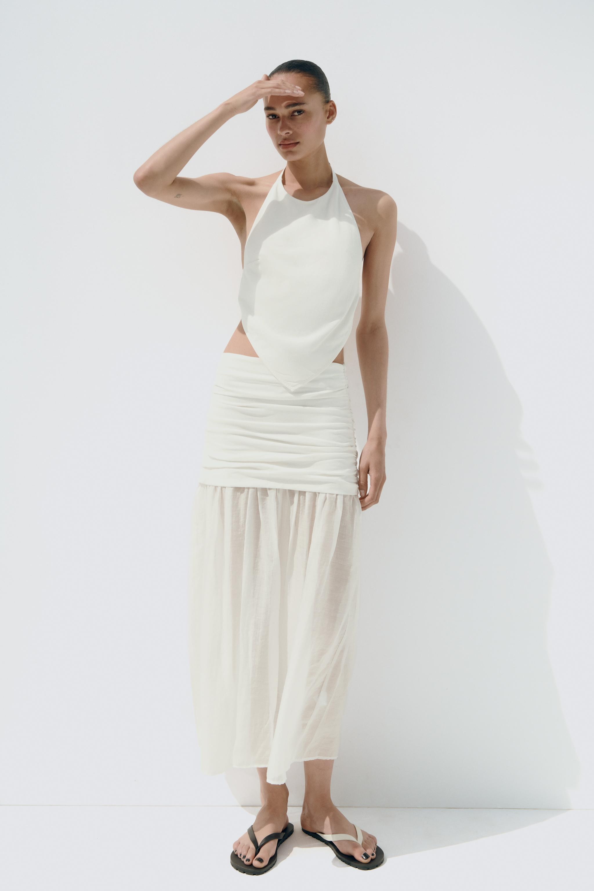 COMBINATION MIDI SKIRT | Zara US