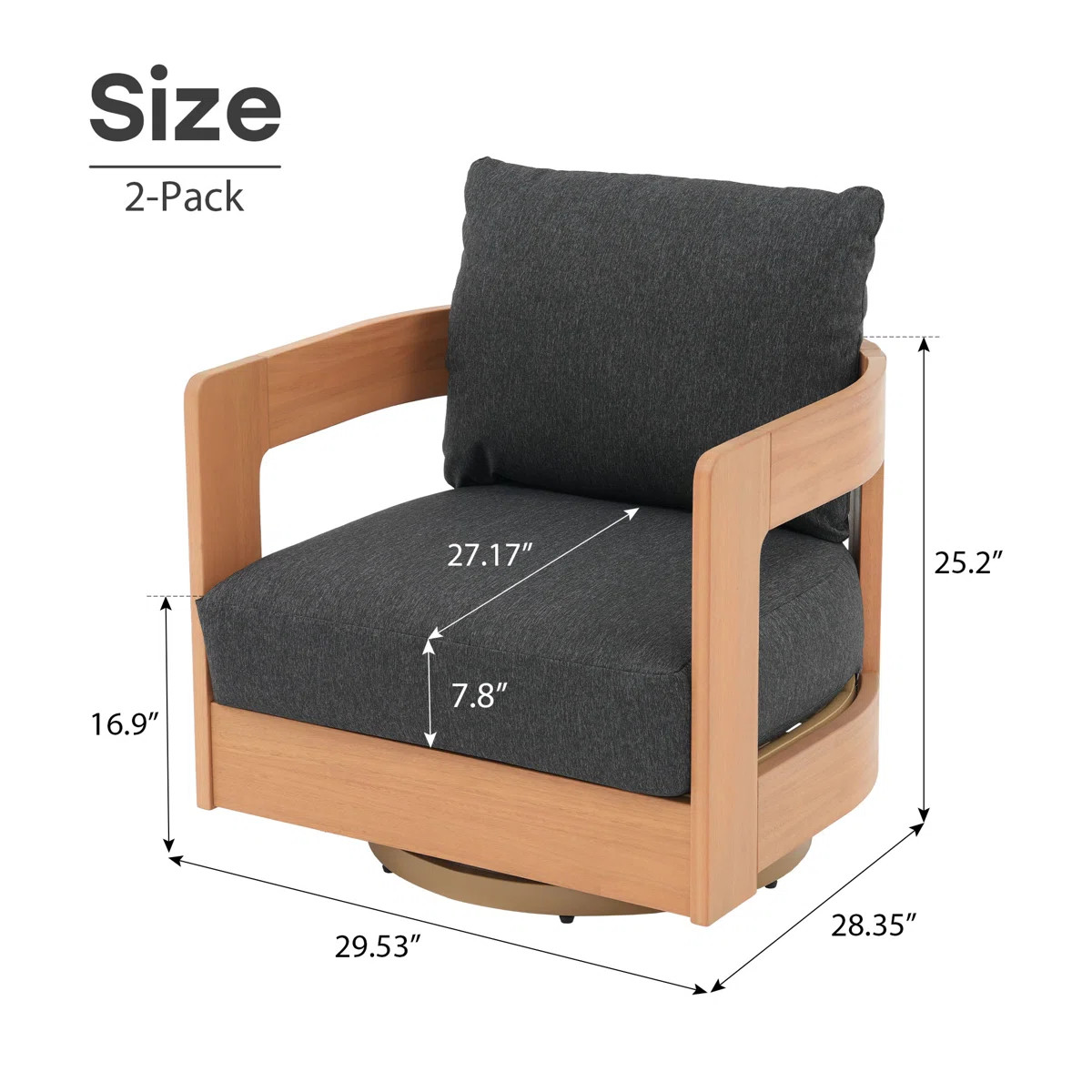 Frances Eucalyptus Outdoor Swivel Chairs (Set of 2) | Wayfair North America