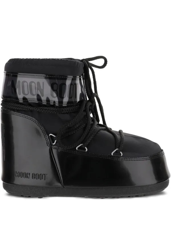 Moon Boot Stiefel Mit Schnürung | Schwarz | FARFETCH TR | Farfetch Global
