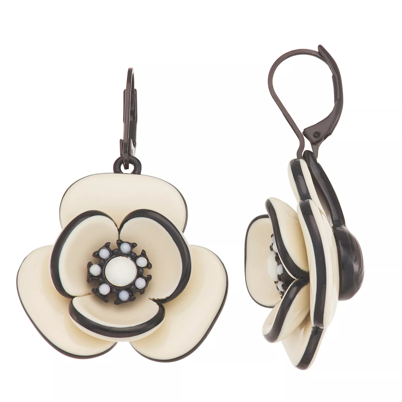 Simply Vera Vera Wang Leverback Flower Drop Earrings | Kohl's