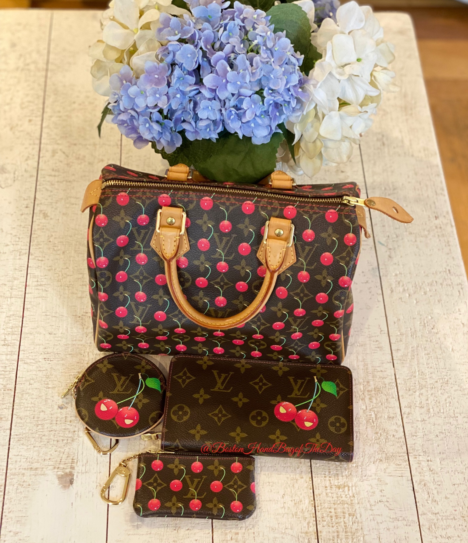 Louis Vuitton Monogram Cherry Cerises Murakami Speedy 25 Multi