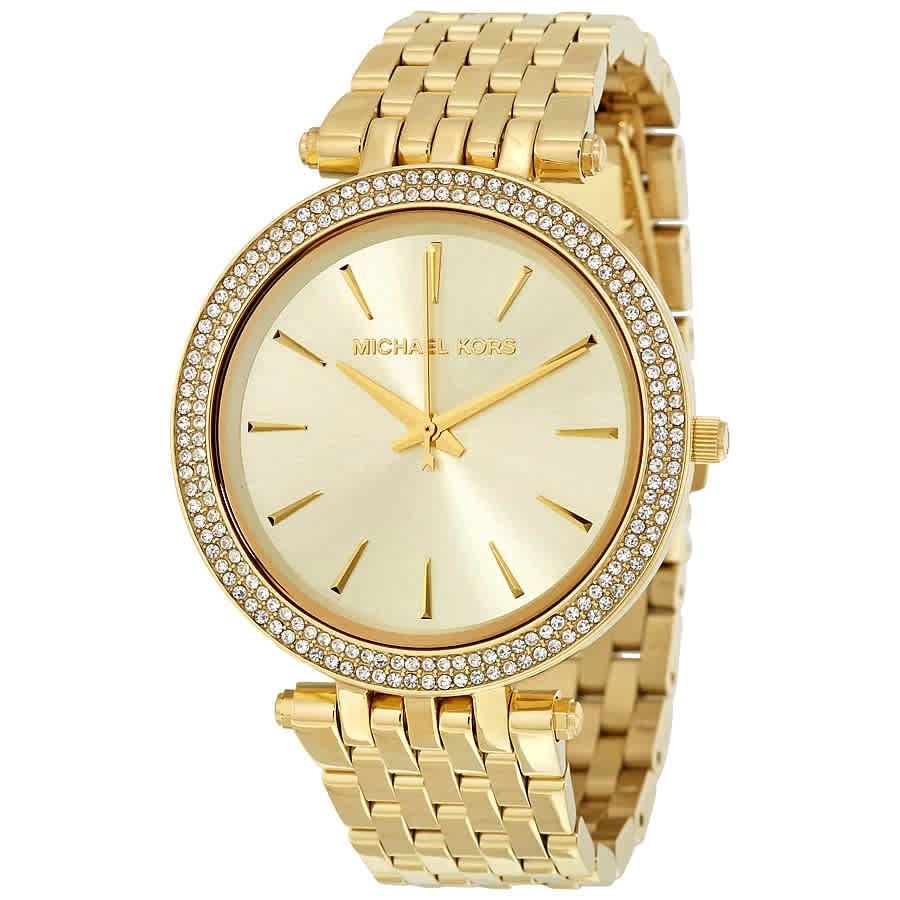 Michael Kors Darci Glitz Gold Dial Pave Bezel Ladies Watch MK3191 | Jomashop.com & JomaDeals.com