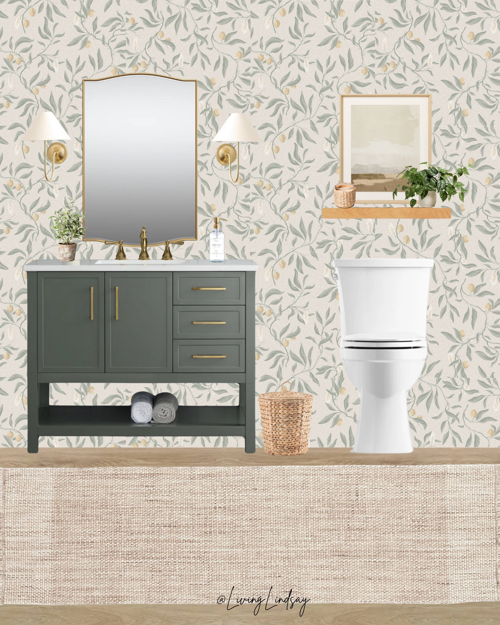 Powder bath, bathroom decor, bathroom vanity, bathroom wallpaper, half bath, bath decor, bathroom mirror, bathroom lighting 

#LTKFamily #LTKStyleTip #LTKHome