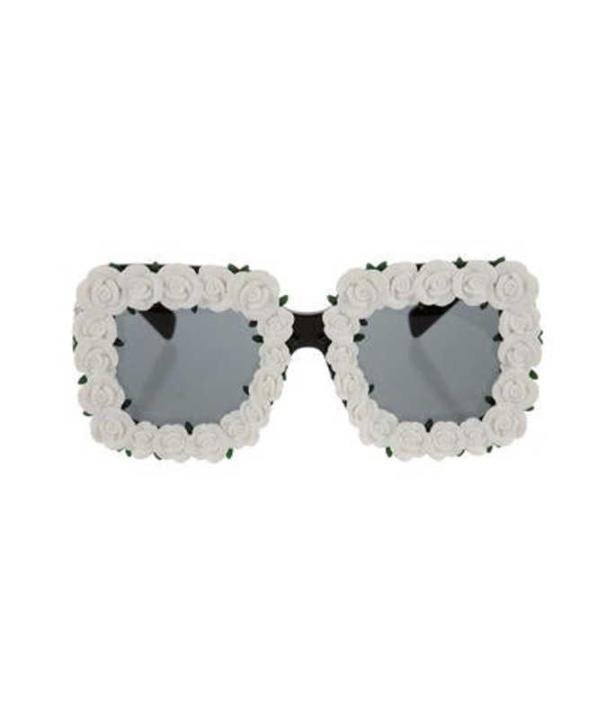 Dolce & Gabbana Floral Oversize Sunglasses black Dolce & Gabbana Floral Oversize Sunglasses | The RealReal