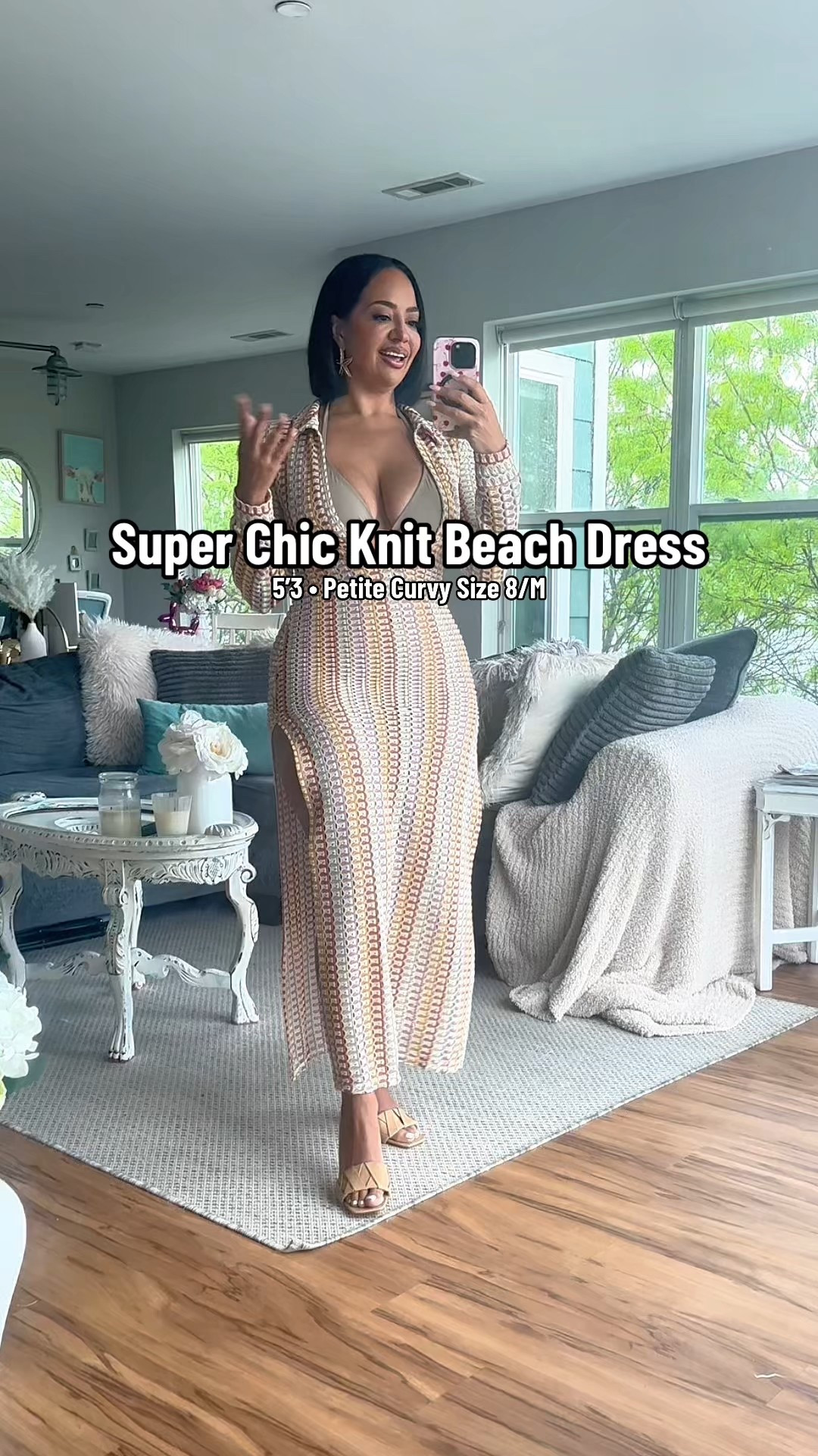 Super chic and affordable knit beach dress / swim cover up dress 🏝️ 

over 40, millennial, petite, petite curvy, curvy, size 8, midsize, resort wear, vacation outfit, beach outfit 

#LTKSwim #LTKOver40 #LTKStyleTip