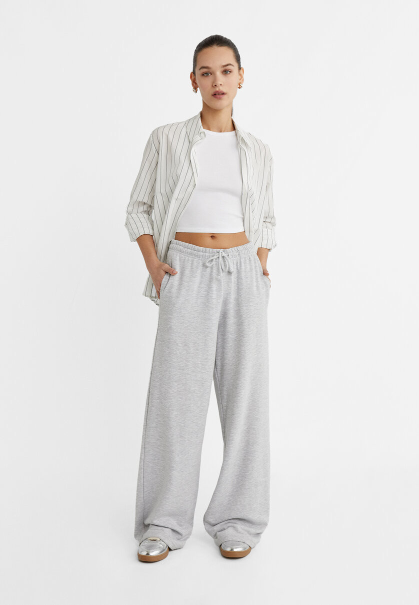 Wide-leg jogger trousers | Stradivarius (UK)