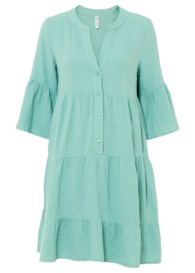 Tuniekjurk van mousseline saliegroen | Bonprix NL (Influencer)