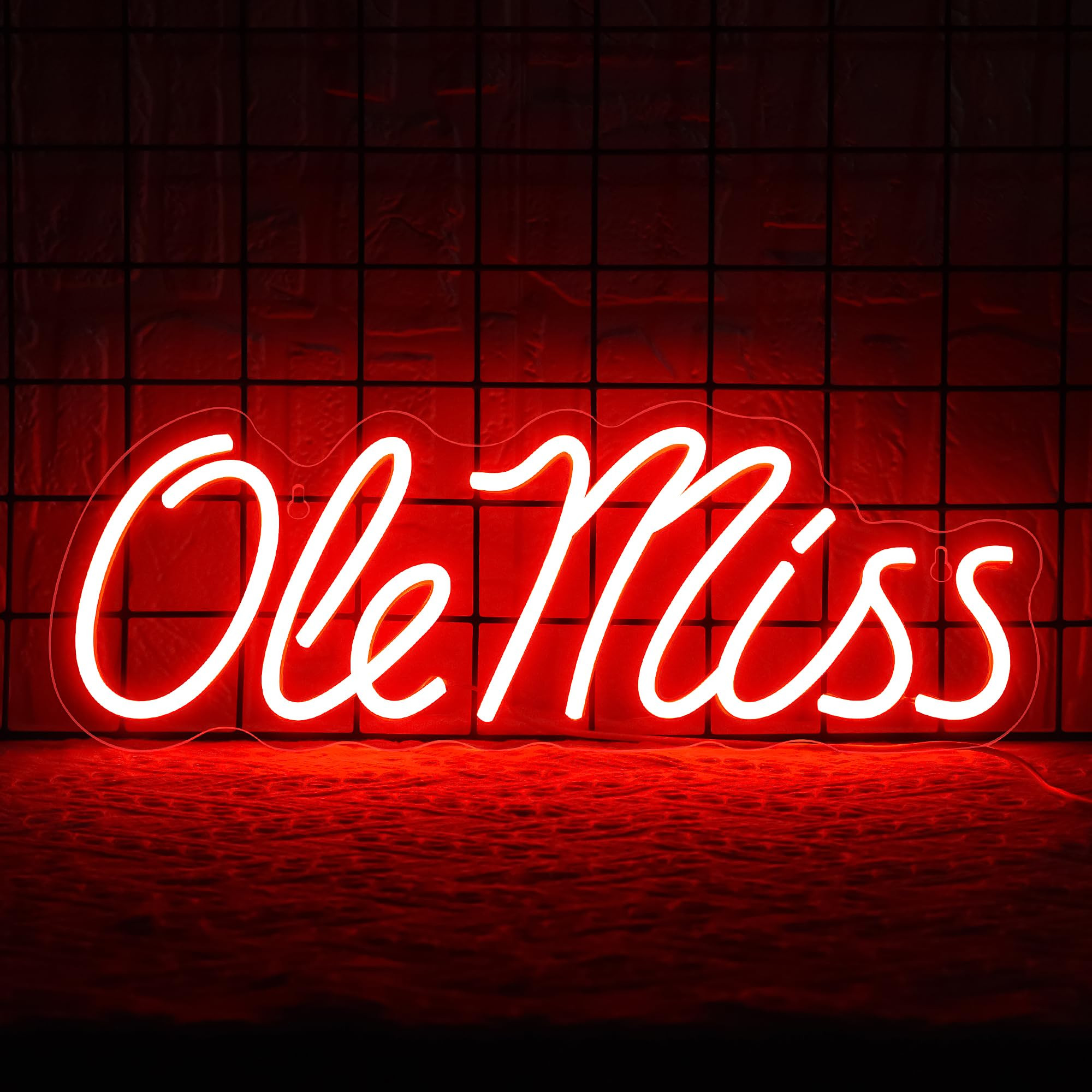 University Neon Sign for Wall Decor,University Football LED Neon Light,Mississippi Neon Sign for ... | Amazon (US)