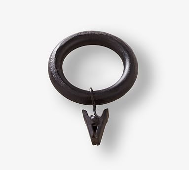 Cast Iron Black Curtain Clip Rings | Pottery Barn (US)