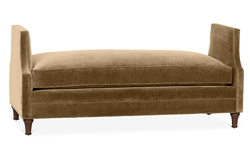 Dumont Bench - Mink Velvet | One Kings Lane