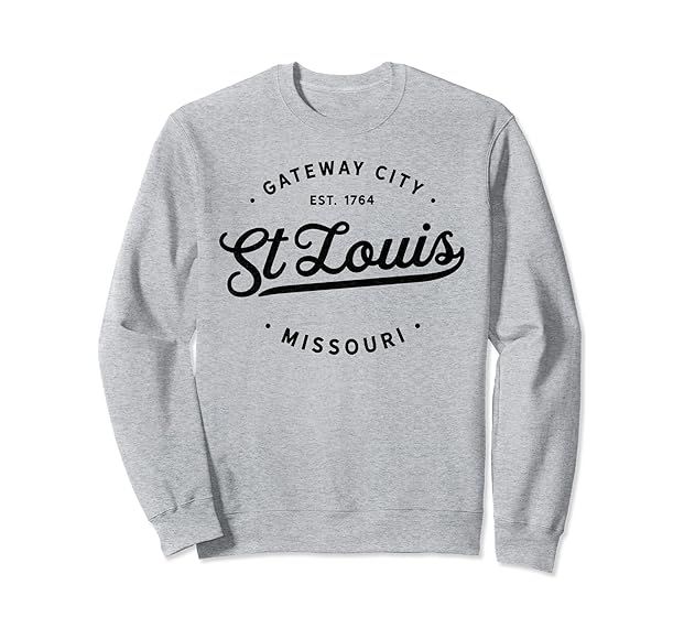 Classic Vintage Retro St Louis Missouri Est 1764 Sweatshirt | Amazon (US)