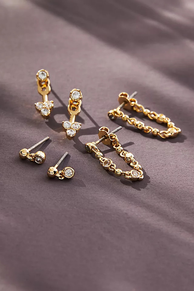 BaubleBar Mixed Post Earrings, Set of 3 | Anthropologie (US)