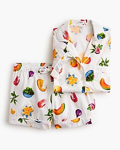 Short-sleeve cotton short pajama set | J.Crew Factory