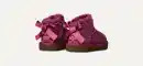 UGG® Toddlers' Ultra Mini Bailey Bow Sheepskin Classic Boots in Black, Size 6T | UGG (US)