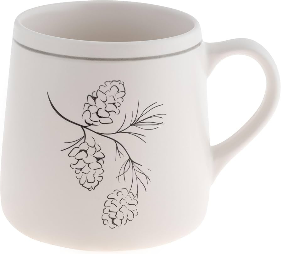 Karma Gifts, Winter White Mug, Pinecone, 18 OZ | Amazon (US)