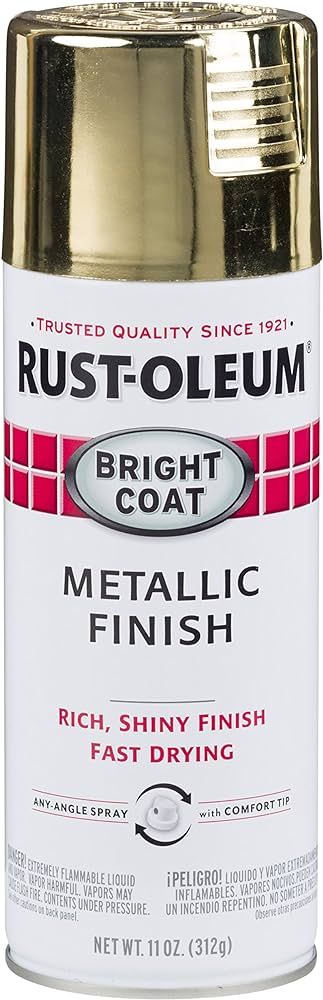 Rust-Oleum 7710830 Stops Rust Bright Coat Metallic Spray Paint, 11 Ounce (Pack of 1) , Gold | Amazon (US)
