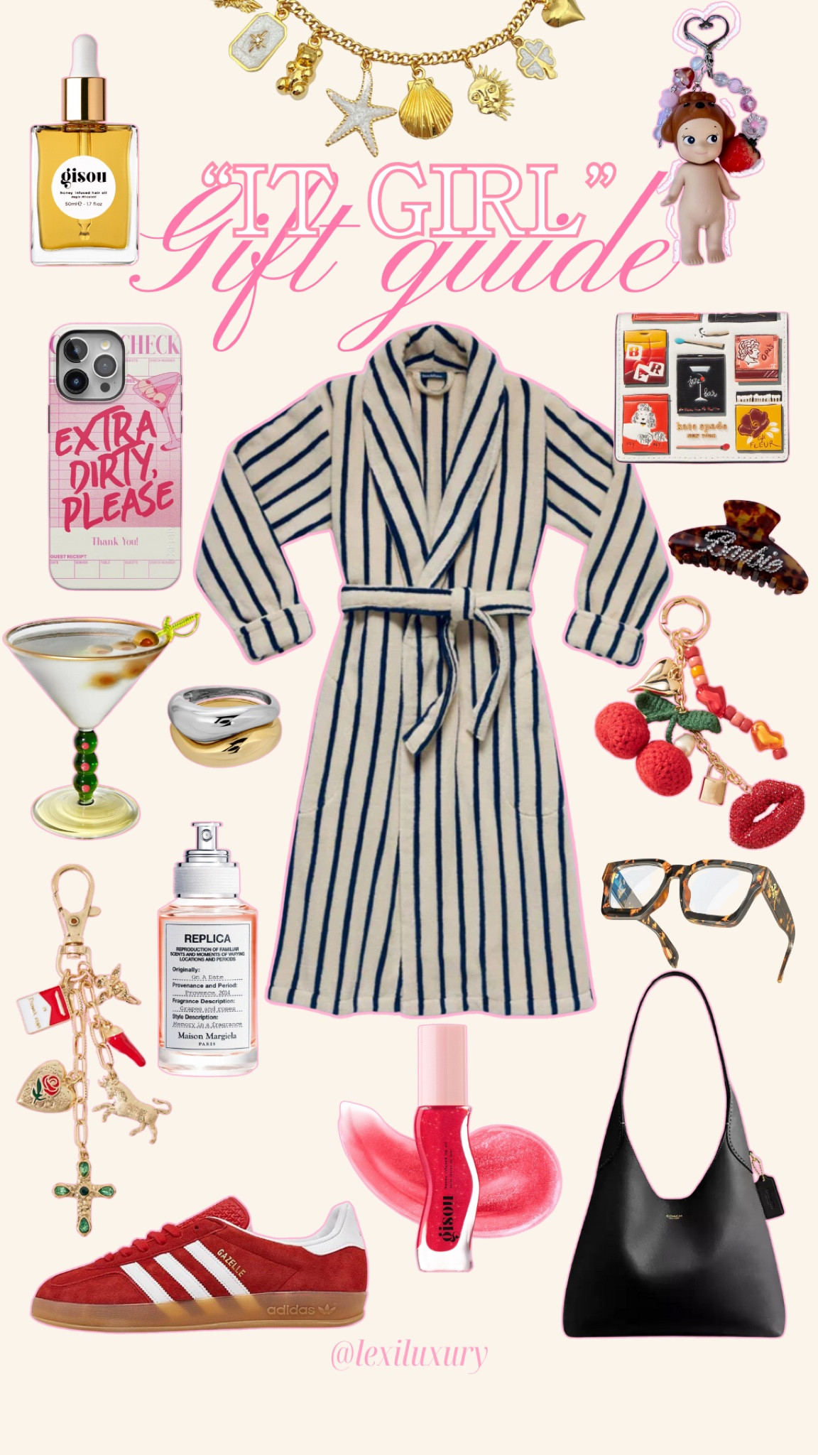 It Girl Gift Guide for Her 🍸📱✨🍒  follow for more!

|| that girl gift guide, trendy gift guide for her, girlfriend gift guide, gift ideas for her, gift ideas for girlfriend, gift ideas for best friend girl, gift ideas for girls, gift ideas for her, gift guides for her, TikTok gift guides, aesthetic gift guide for her, girly gift guide, 2024 gift guide for her 

#LTKGiftGuide