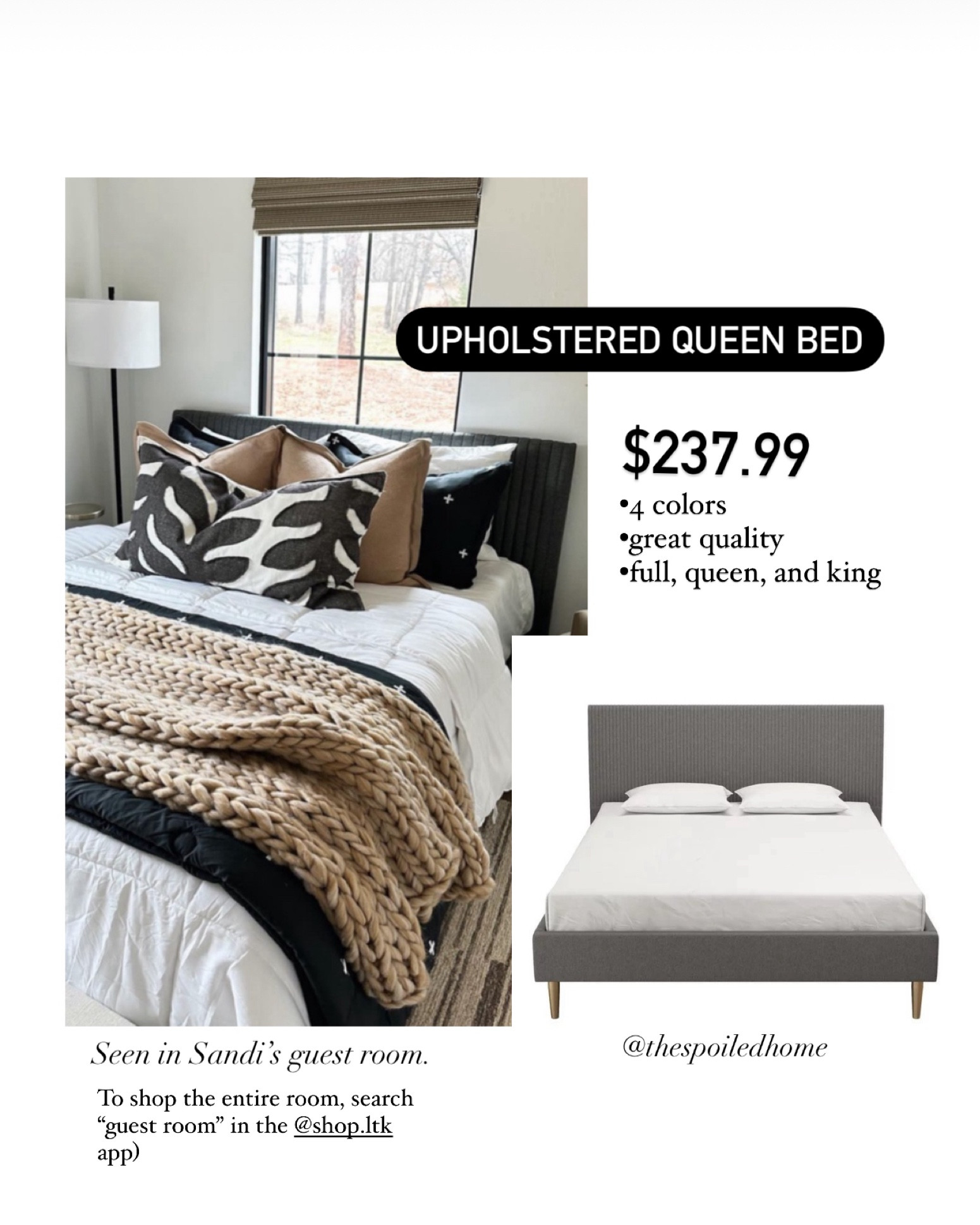 Reasonably priced beds from @walmart. This one is seen in Sandi’s guest bedroom ; linking some similar upholstered bed options as well. #guestroom #boysroom

#LTKfamily #LTKhome