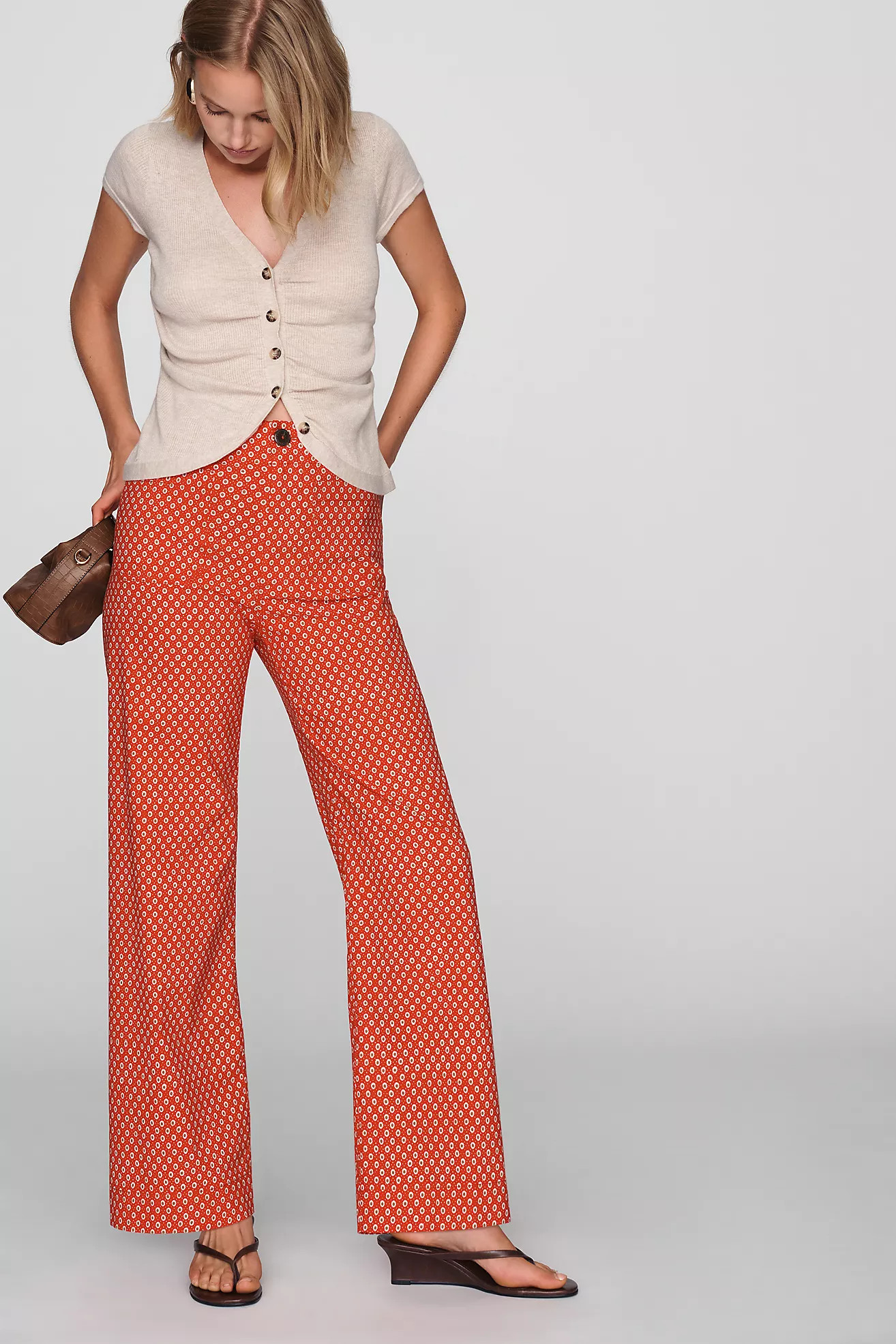 Maeve Colette High-Rise Wide-Leg Full-Length Pants | Anthropologie (US)