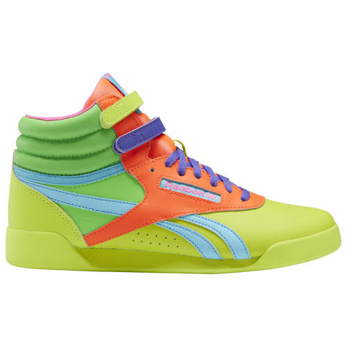 Reebok Girls Reebok Freestyle HI Brights - Girls' Grade School Basketball Shoes Multi Size 06.5 | Foot Locker (US)
