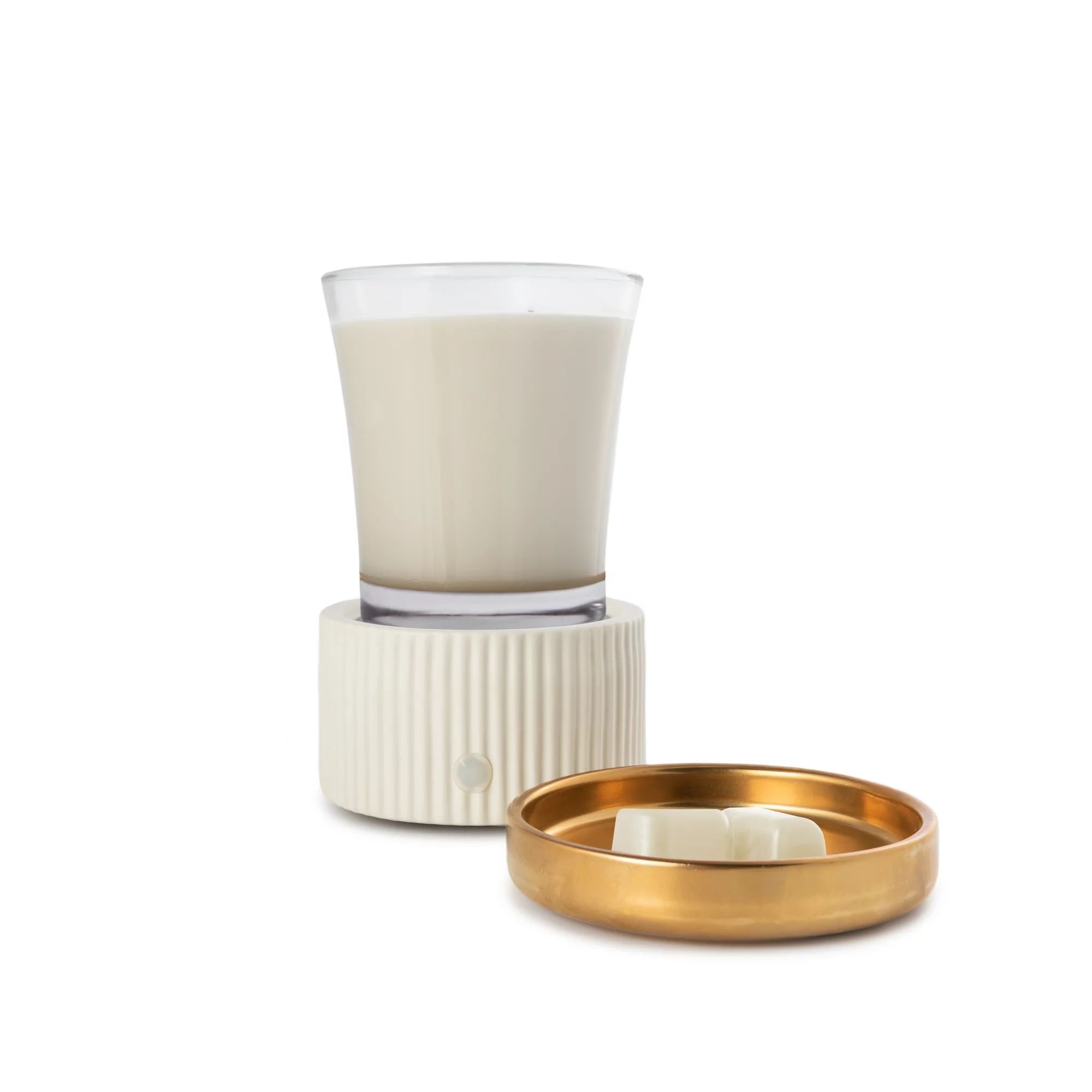 Better Home & Gardens 2-in-1 Fragrance Ceramic Warmer, White Ribbed, 1 Pc | Walmart (US)