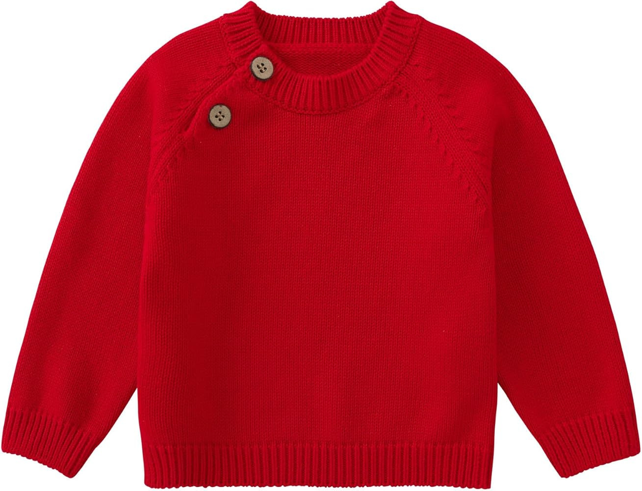 pureborn Baby Toddler Boys Girls Pullover Sweater Cotton Knit Button Closure Sweaters | Amazon (US)